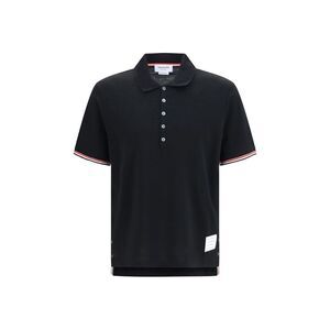 Thom Browne Black Cotton Polo Men's Shirt